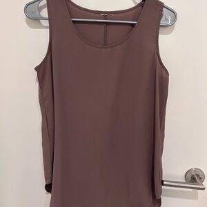 Sleeveless Blouse – Taupe Brown – Size Small